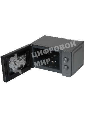 Микроволновая печь Gorenje MO20E1T4 серый/черный, 20 л, 700 Вт, переключатели - поворотный механизм