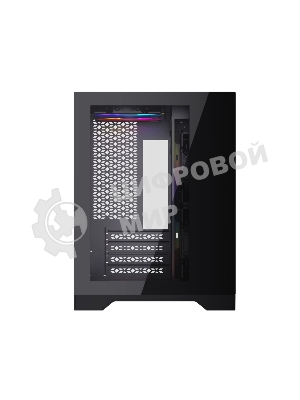 Компьютерный корпус Powercase Vision Micro, Black, Tempered Glass, 4х 120мм 5-color fan, черный, mATX (CVBM-L4)