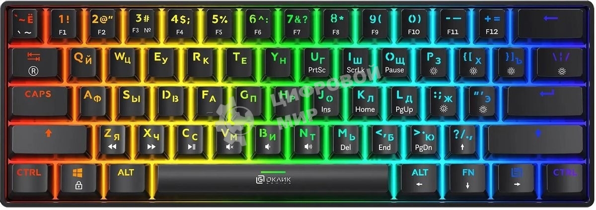 Клавиатура Oklick K713X проводная, USB Type-A, чёрный