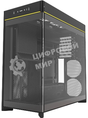 Компьютерный корпус Montech HS02 черный без БП ATX 4x140мм 2xUSB 3.0 1xUSB3.1 audio bott PSU