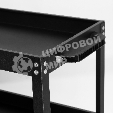 Тележка инструментальная трехсекционная на колесах Deli DL433023 700x350x760мм, до 210кг, толщина полки 0,7мм, толщина стойки 1,2мм