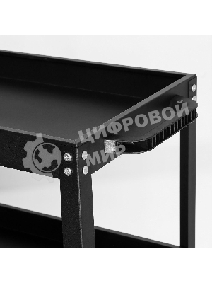 Тележка инструментальная трехсекционная на колесах Deli DL433023 700x350x760мм, до 210кг, толщина полки 0,7мм, толщина стойки 1,2мм