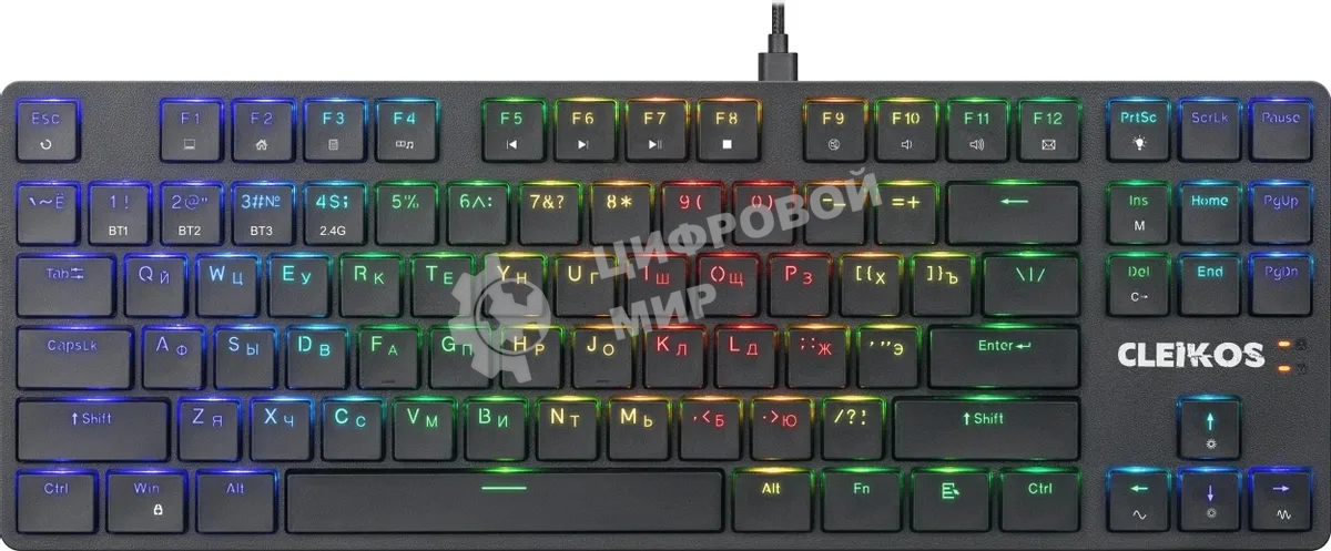 Клавиатура Defender Cleikos GK-135 гибридная, USB Type-C, Bluetooth, радиоканал, чёрный