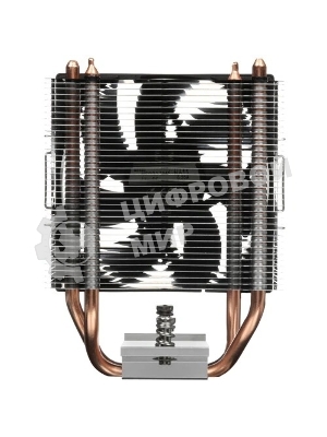 Кулер для процессора PCCooler R200 S115X/1200/1700/AM4/AM5 (TDP 110W, 90мм Non LED Fan, 2 тепловые трубки 6мм, 2200RPM, 28,3dBa)