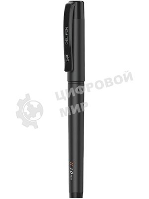 Ручка гелевая Deli EG159-BK ассорти, d=1.0мм, черные чернила, резиновая манжета
