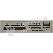 Карт-ридер внутренний AeroCool АТ-002/белый/CF/SM/MM/SD/MS/USB 2.0/пластик