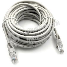 Патч-корд Buro UTP-5E-10M-G-LSZH UTP серый cat.5e RJ-45 (m)-RJ-45 (m) 10м
