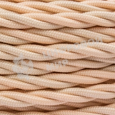 Провод ретро Bironi B1-435-719-50 3х2.5 матовый песочное золото (уп. 50 м)