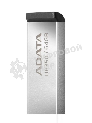 Флешка USB ADATA UR350 (UR350-128G-RSR/BK), 128Gb, USB 3.2, R/W 100/15, серебристый/черный