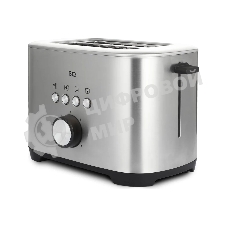 Тостер BQ T1010 Steel-Black, Мощность 800 Вт, 7 степеней поджаривания