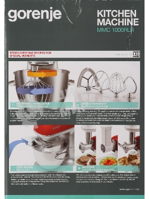 Кухонная машина Gorenje MMC1000RLR планетар.вращ. 1000Вт красный