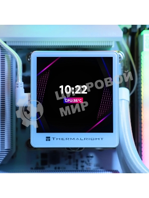 Водяное охлаждение для процессора Thermalright Grand Vision 240 (240mm, LED, White, ARGB/Fans: 2x120mm, 80.45CFM, 29.4dBA, 2150RPM/Pump height 72.5mm, 6400RPM, Rad thickness 27mm/S: 1700, 1200, 1851, 115X, 2011, 2066, AM5, AM4)