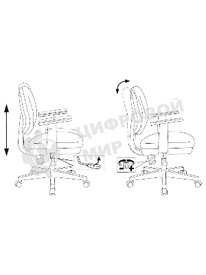 Кресло Бюрократ CH-W356AXSN Sticks 08 фиолетовый, ткань, 120 кг