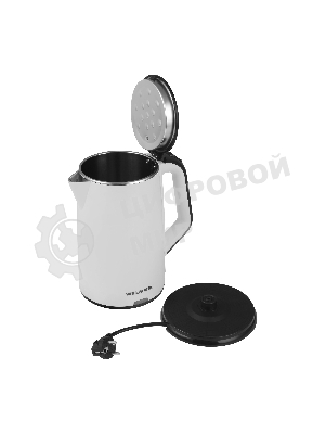 Чайник электрический Willmark WEK-2012PS белый/черный, 2.0 л, 2000 Вт