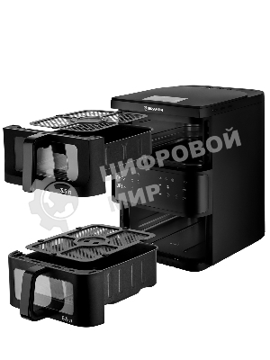 Аэрогриль Brayer 2048BR черный, 2500 Вт, 10 л, сенсор, 10 программ