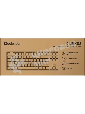 Клавиатура Defender Cleikos GK-135 гибридная, USB Type-C, Bluetooth, радиоканал, чёрный