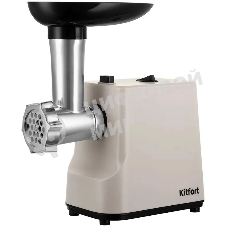 Мясорубка электрическая Kitfort КТ-2126 серый, 800 Вт, 1.2 кг/мин, реверс, защита от перегрузки, насадки - 4