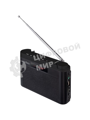 Радиоприемник Perfeo цифровой ТАЙГА FM+ 66-108МГц/MP3/встроенный аккум,USB/черный (I70BK) (PF_C4939)