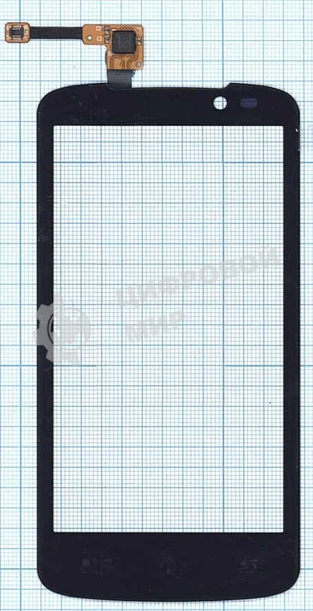 Сенсорное стекло (тачскрин) для LG Optimus True HD LTE P936, черное