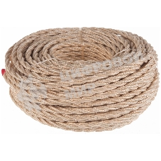 Провод ретро Bironi B1-435-719-50 3х2.5 матовый песочное золото (уп. 50 м)