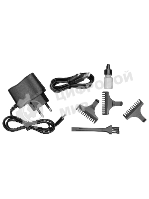 Машинка для стрижки Hyundai H-HC7111 серебристый/черный 3Вт (насадок в компл:3шт)