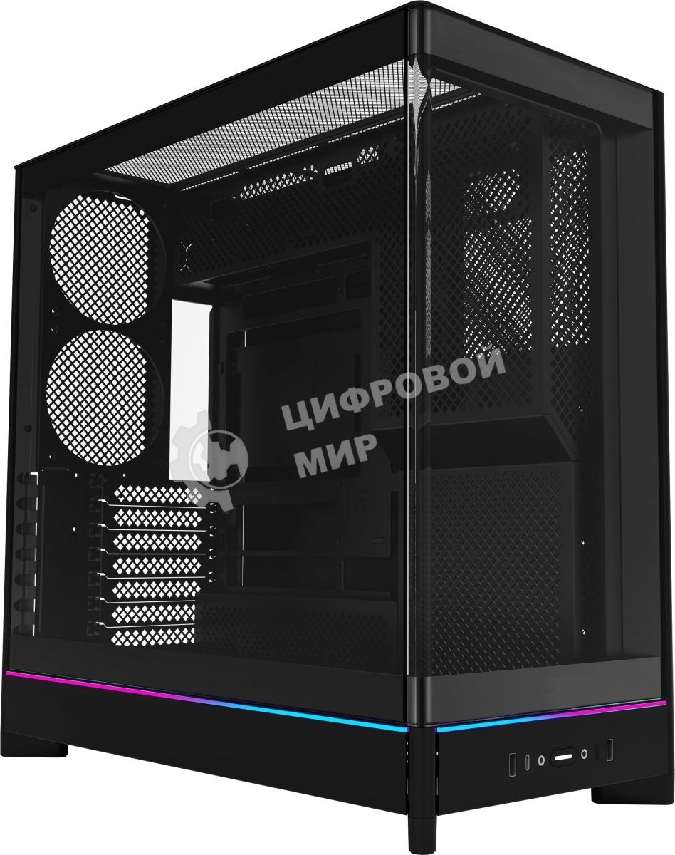 Компьютерный корпус Montech HS02 черный без БП ATX 4x140мм 2xUSB 3.0 1xUSB3.1 audio bott PSU