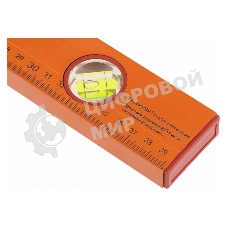 Уровень алюминиевый Sparta 400 мм, 3 глазка, желтый, линейка