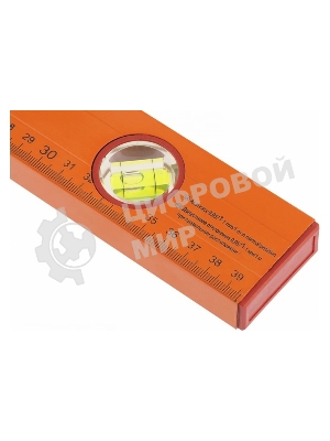 Уровень алюминиевый Sparta 400 мм, 3 глазка, желтый, линейка