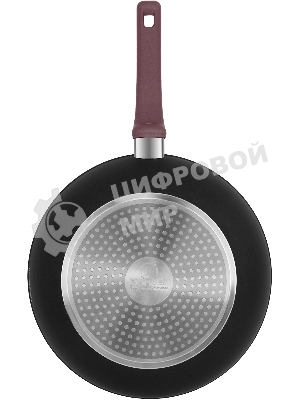 Сковорода ВОК (WOK) Rondell Fest RDA-1527 круглая 28 см, покрытие: Xylan Plus ручка несъемная (с крышкой) черный