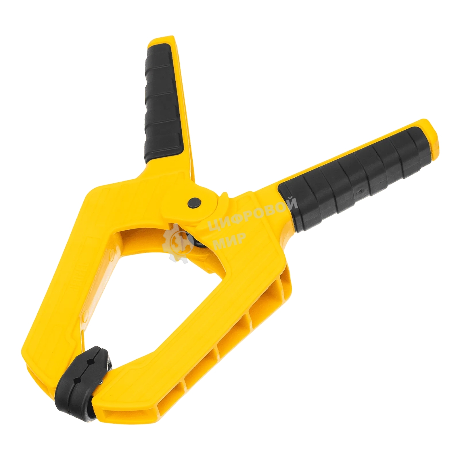 Струбцина клещеобразная Denzel усиленная 100 х 80 мм, двухкомпонентные рукоятки