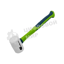 Киянка резиновая Сибртех 225 г, белая резина, фибергласовая рукоятка