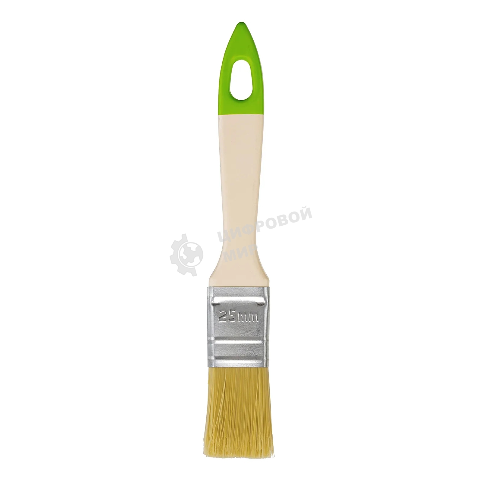 Кисть флейцевая Сибртех 25*8, натуральная щетина, пластиковая рукоятка, 10шт