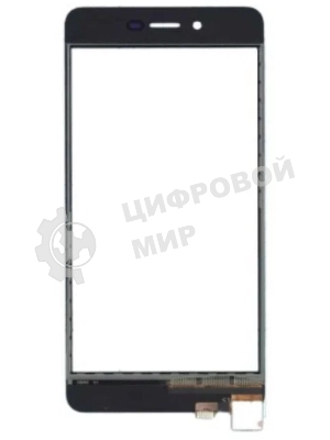 Сенсорное стекло (тачскрин) для Highscreen Omega Prime S, черное