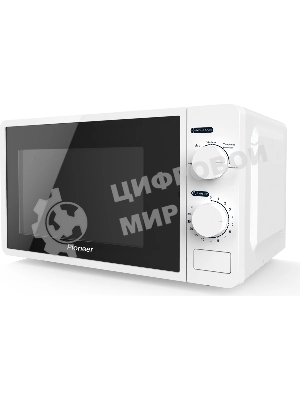 Микроволновая печь Pioneer MW205M белый, 20 л, 700 Вт, переключатели - поворотный механизм
