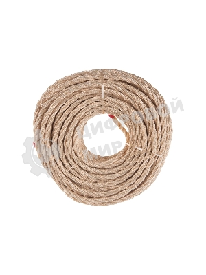 Провод ретро Bironi B1-435-719-50 3х2.5 матовый песочное золото (уп. 50 м)