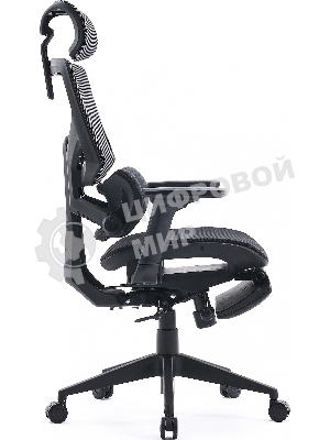 Кресло Cactus CS-CHR-MC01-GYBK серый, сетка, подголовник