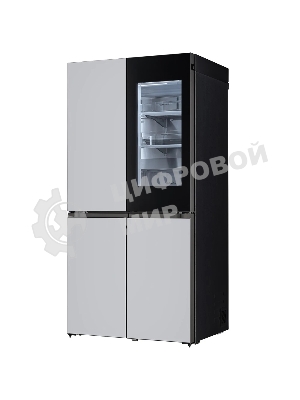 Холодильник LG GR-A24FQAKM серый трехкамерный 382/145л морозилка снизу, No Frost, Side by Side