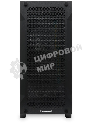 Компьютерный корпус без блока питания Case HSPD M541, Mesh Mid Tower, черный, TG, 0.7 SPCC, no fans, ATX, mATX, mITX, 170/405/210мм, 2x2.5
