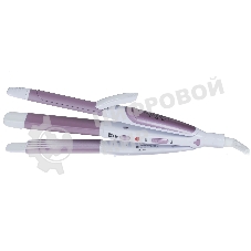 Мультистайлер DELTA LUX DL-0632 белый/сиреневый, 32 мм, 180 °C, 1 режим