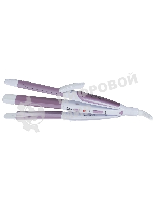 Мультистайлер DELTA LUX DL-0632 белый/сиреневый, 32 мм, 180 °C, 1 режим