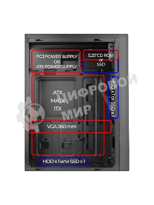 Компьютерный корпус Ginzzu A420 ATX