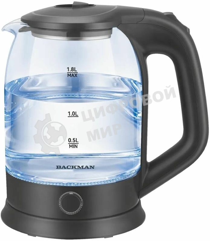 Чайник электрический BACKMAN BM-TEA 728 1.8 л, 2200 Вт, черный