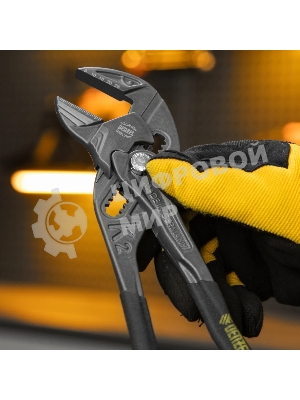 Клещи переставные Denzel кнопочный механизм, обливные рукоятки, сантехнические, 250 мм