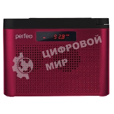 Радиоприемник Perfeo цифровой ТАЙГА FM+ 66-108МГц/ MP3/ встроенный аккум,USB/ бордовый (I70RED) PF_C4940
