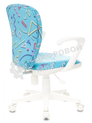 Кресло детское Бюрократ KD-W10AXSN голубой Sticks 06 крестовина пластик пластик белый