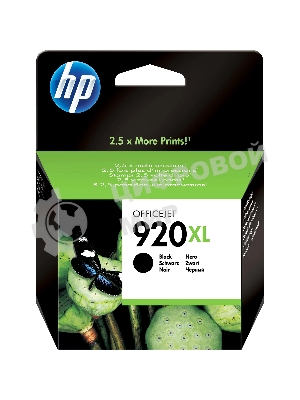 Картридж струйный HP 920XL CD975AE черный для HP OJ 6000/6500 (1200 стр.)
