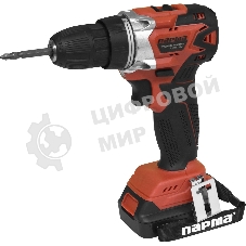 Дрель-шуруповерт Парма ДША-02А-1512/2Li, 12 В, 2 Ач, 23 Нм, бесщеточный