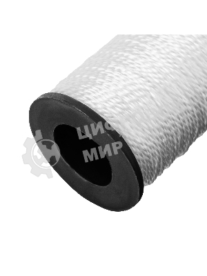 Шнур крученый капроновый Сибртех 1,5 мм, L 100 м, 45 кгс, на катушке, белый