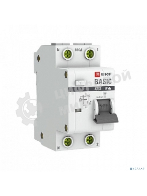 Выключатель автоматический дифференциального тока EKF DA12-16-30-bas 1P+N 16А 30мА тип АС х-ка C эл. 4,5кА АД-12 EKF Basic