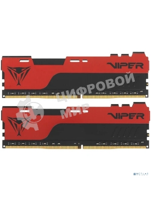 Оперативная память Patriot Viper Elite II, DDR4, 32GB (2x16 GB), 3200 MHz, CL18, DIMM, радиатор, красный, черный